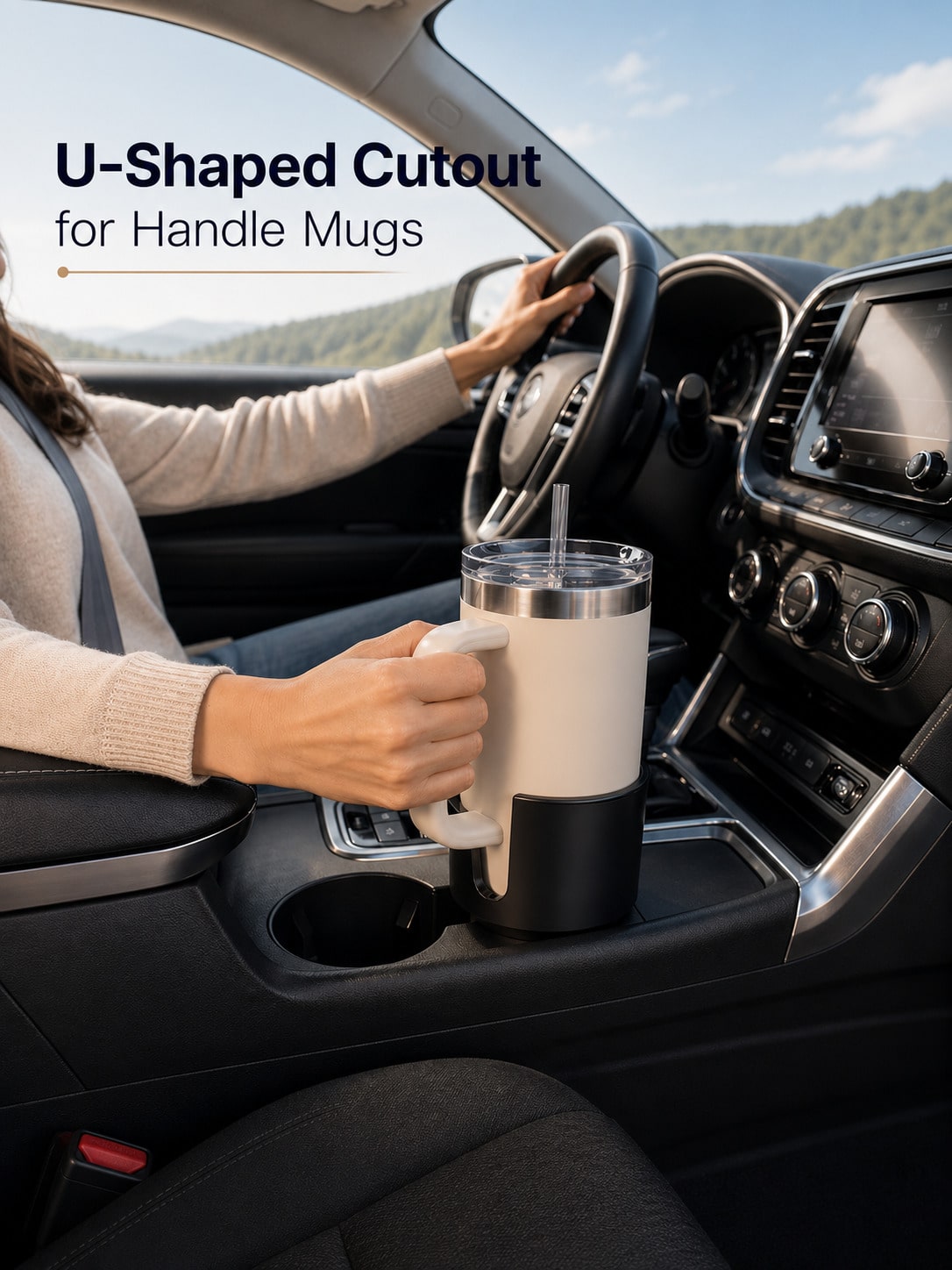 Car Cup Holder Expander - Car Cup Holder Expander Adapter for