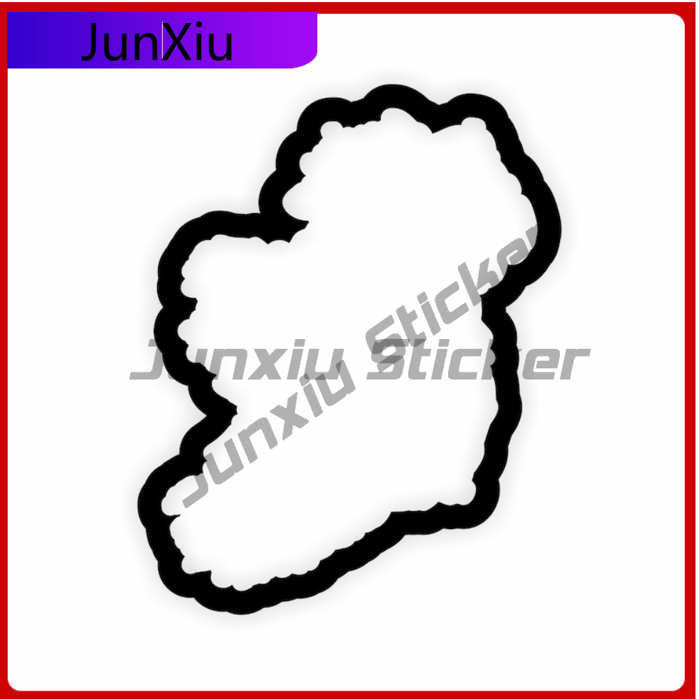 Car Accessories Ireland - Ireland Outline Sticker High Quality Auto