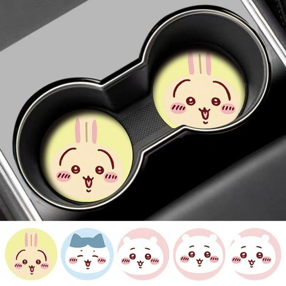Car Accessories Cute - 2pcs Chiikawa Car Anti Slip Cup