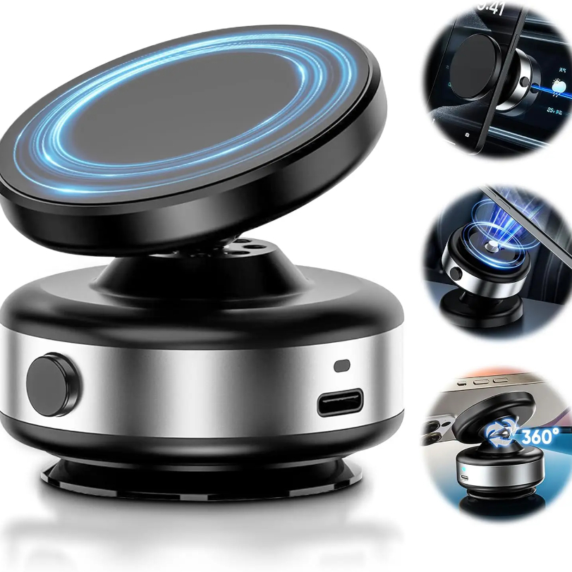 Car Cup Holder Expander - Electric Vacuum Magnetic Car Mount Stand