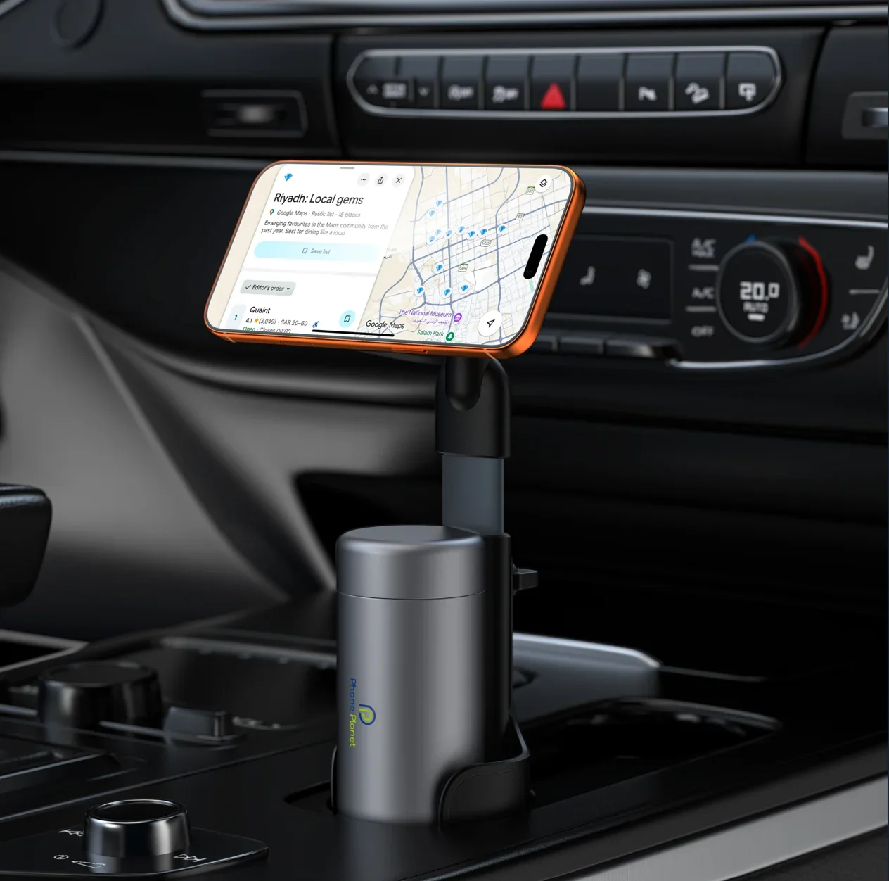 Car Cup Holder Expander - Extra-Strong 2-In-1 Magnetic 360° Rotation Car