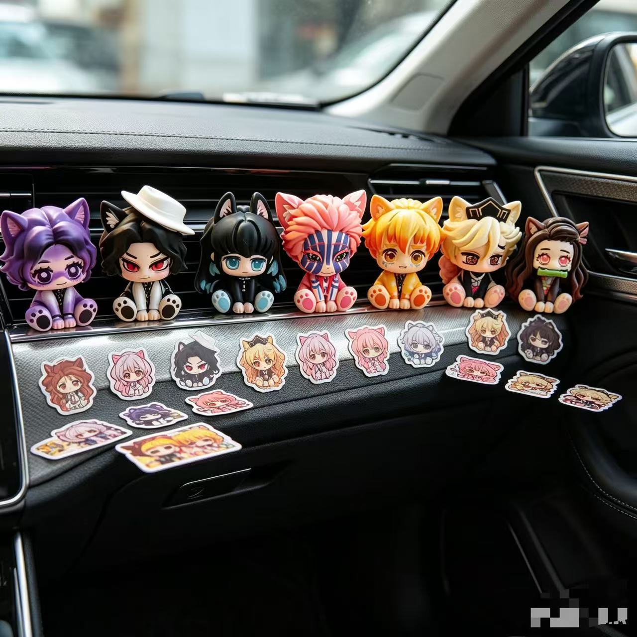 Car Accessories Cute - Demon Slayer Cute Chibi Figurine Car