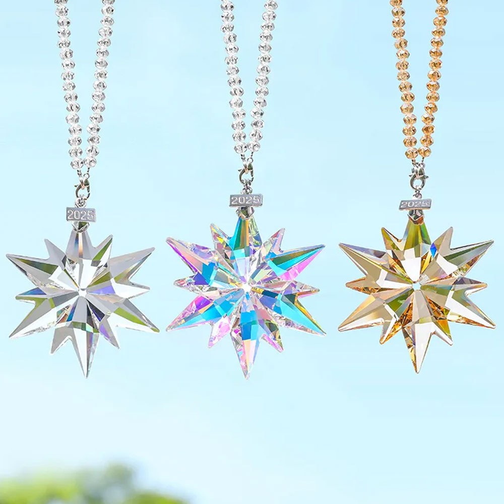 Car Accessories Xmas Gifts - Christmas Tree Pendant Decoration Colorful Transparent