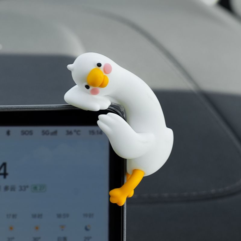 Car Accessories Cute - Cute Cartoon White Duck Car Display