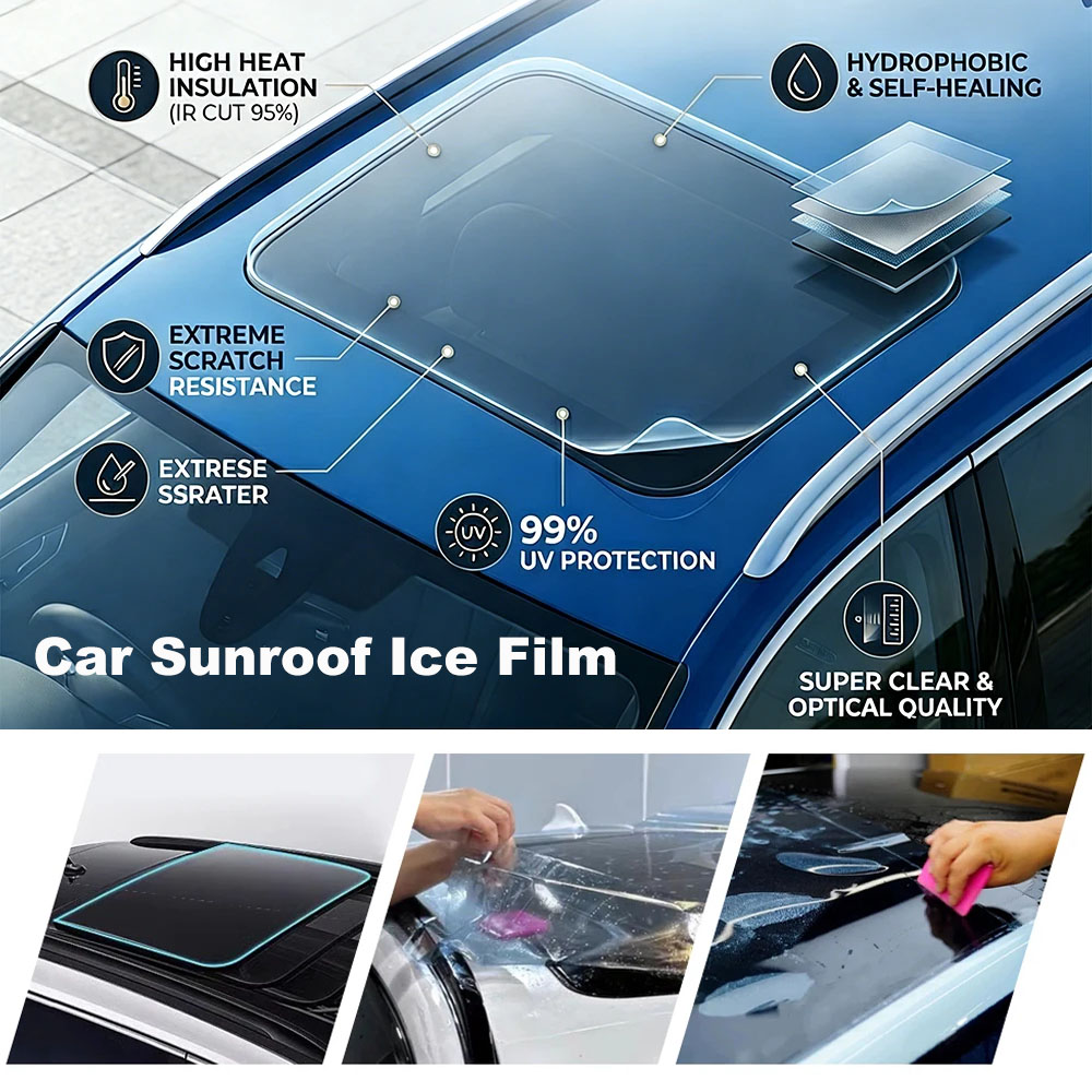 Tinted Window Film - 7.5mil TPH Car Sunroof Ice Armor