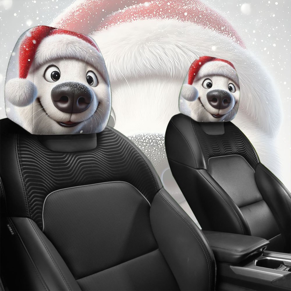 Car Accessories For Winter - 2pcs Christmas hats, cute puppy car