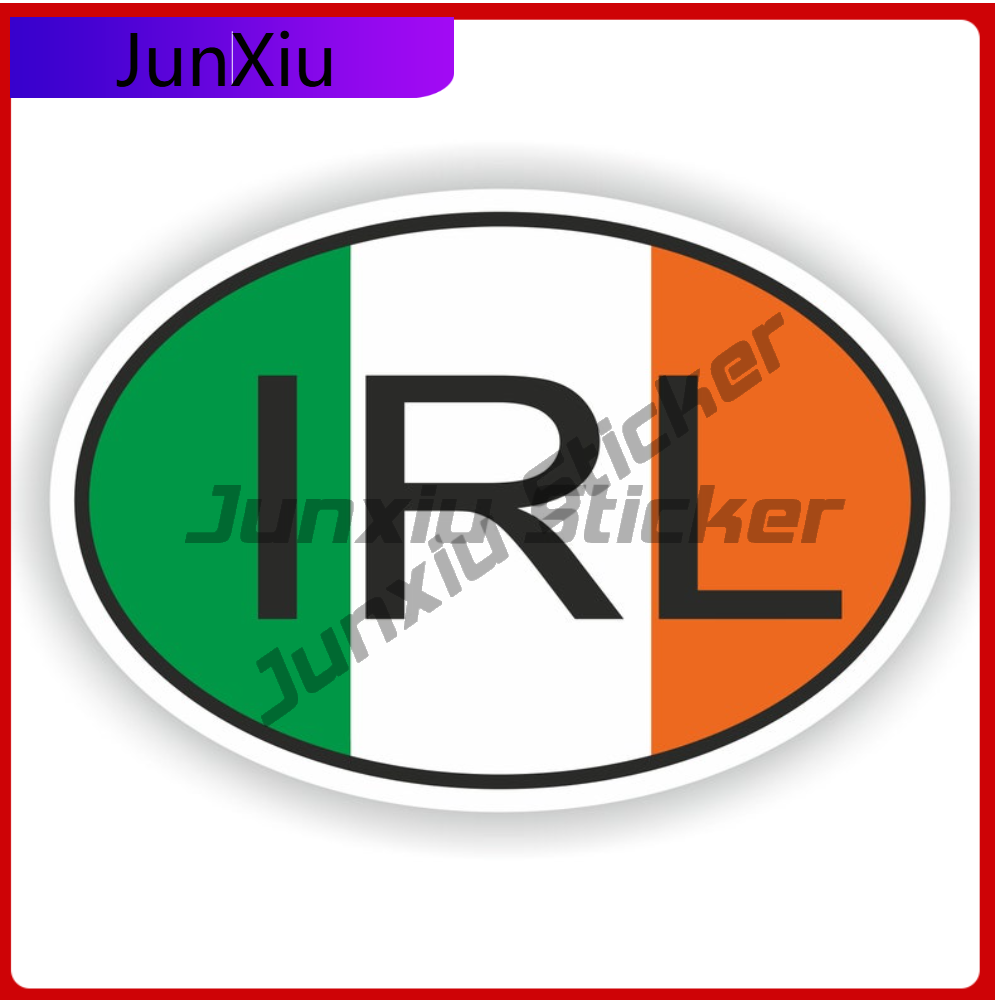 Car Accessories Ireland - Ireland IRL Country Code Oval Sticker