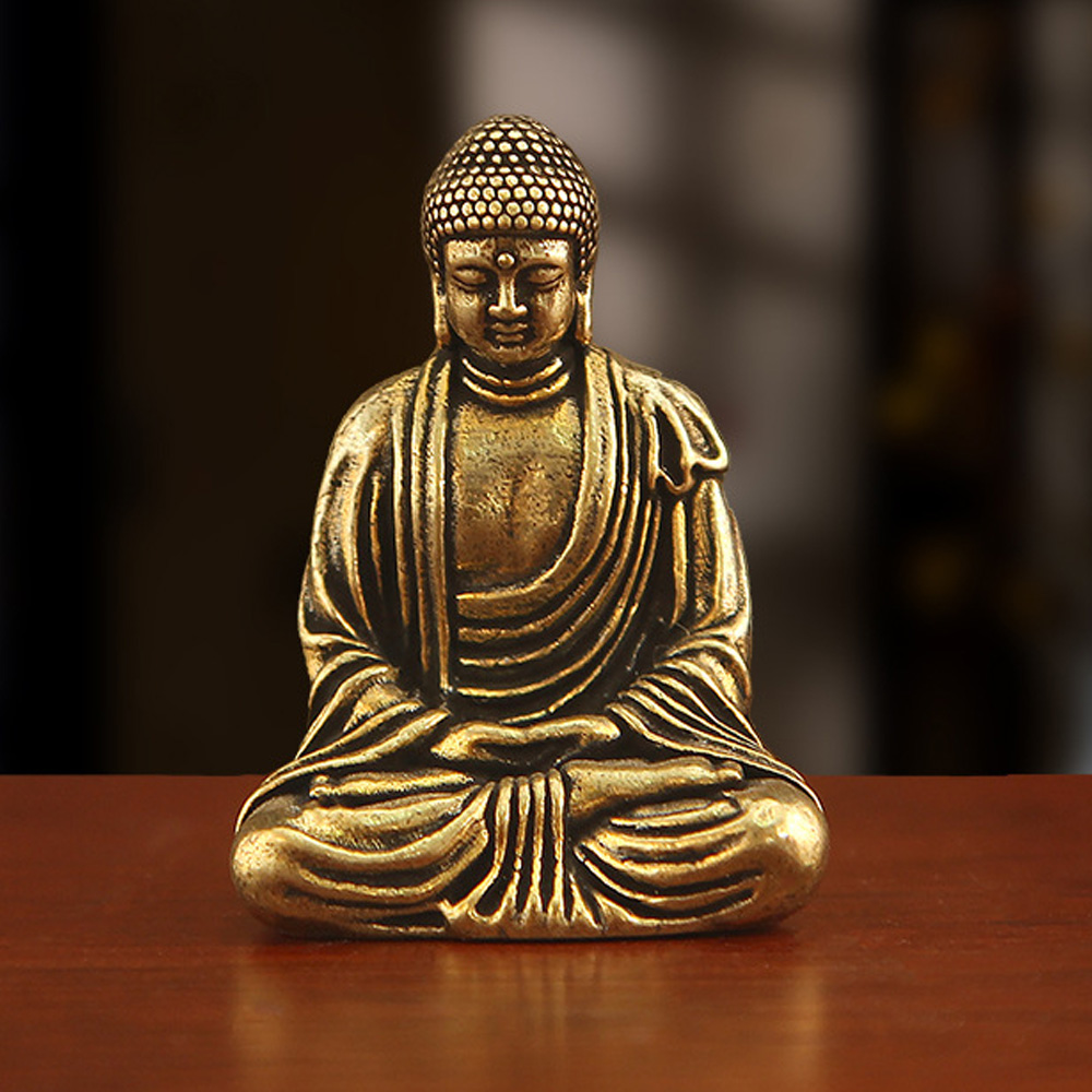 Car Accessories Xmas - Mini Brass Tathagata Buddha Statue Buddhist