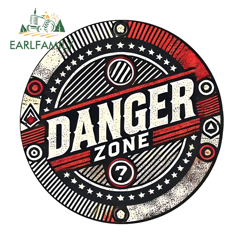 Car Accessories Zone - EARLFAMILY Danger Zone Retro Sign Car