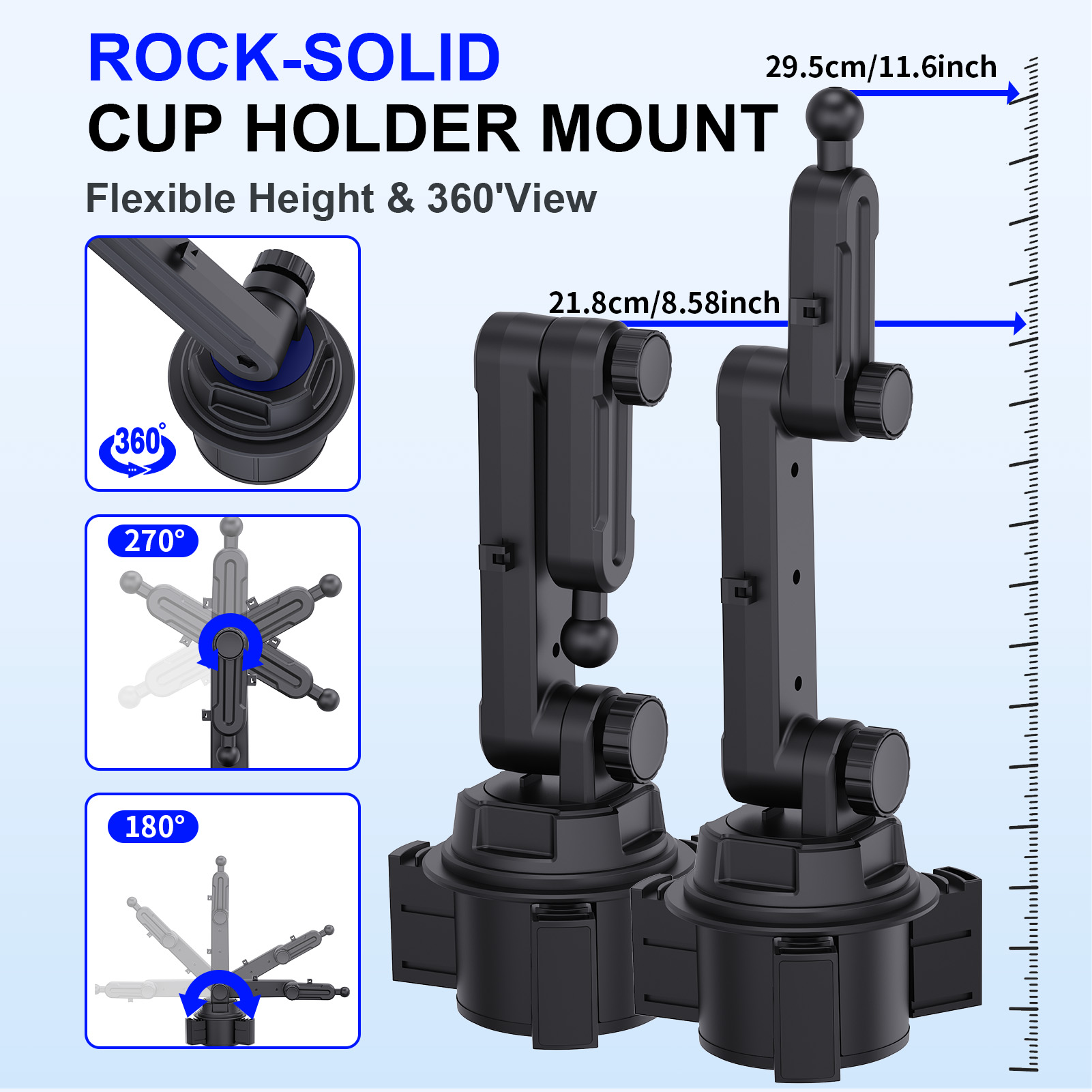 Adjustable Height Magnetic Car - огляд і ціна Car Cup Holder Expander