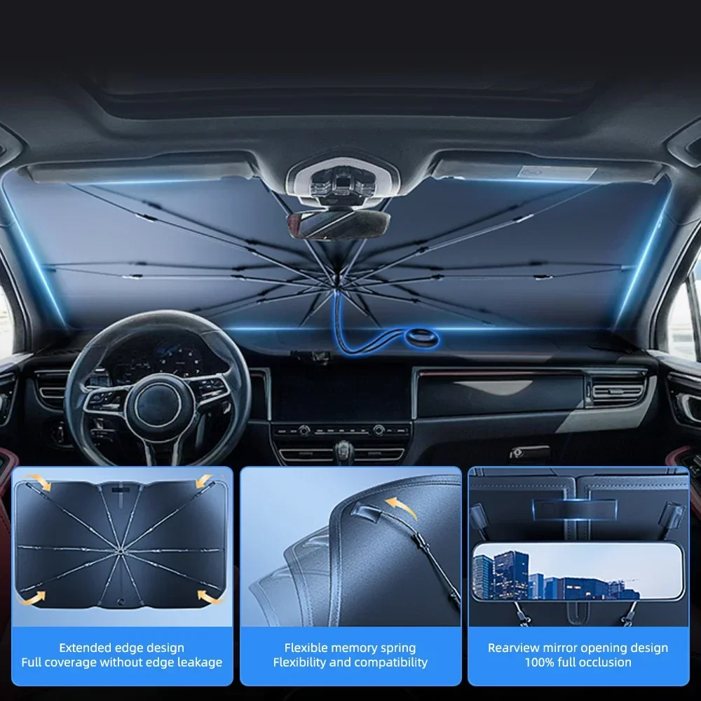 Car Windshield Sunshade Foldab - огляд і ціна Automatic Car Sunshade