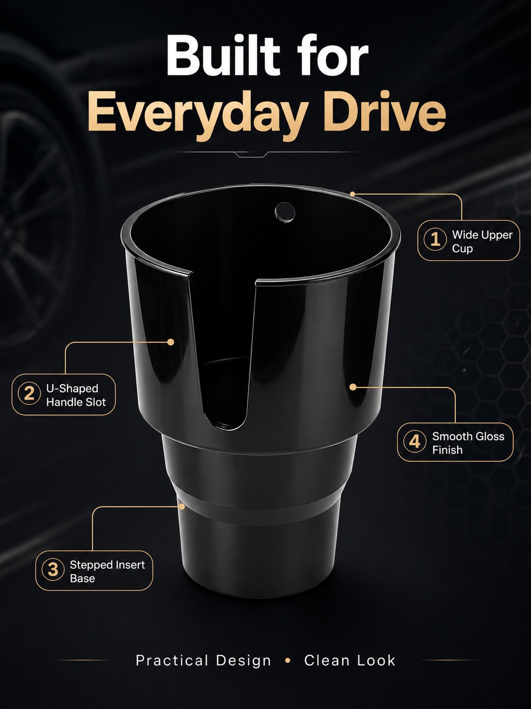 Car Cup Holder Expander Adapte - огляд і ціна Car Cup Holder Expander