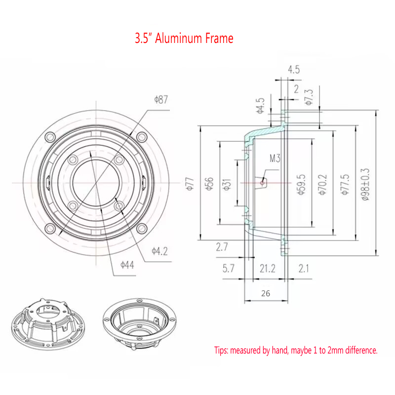 2pcs/Lot  3.5 Inch HiFi Alumin - огляд і ціна Car Accessories To Buy