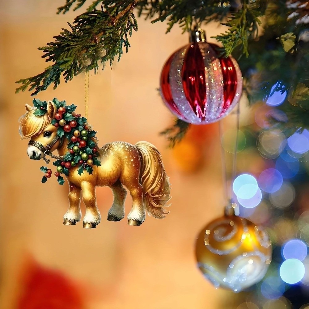2D Flat Christmas Hanging Pend - огляд і ціна Car Accessories Xmas Gifts