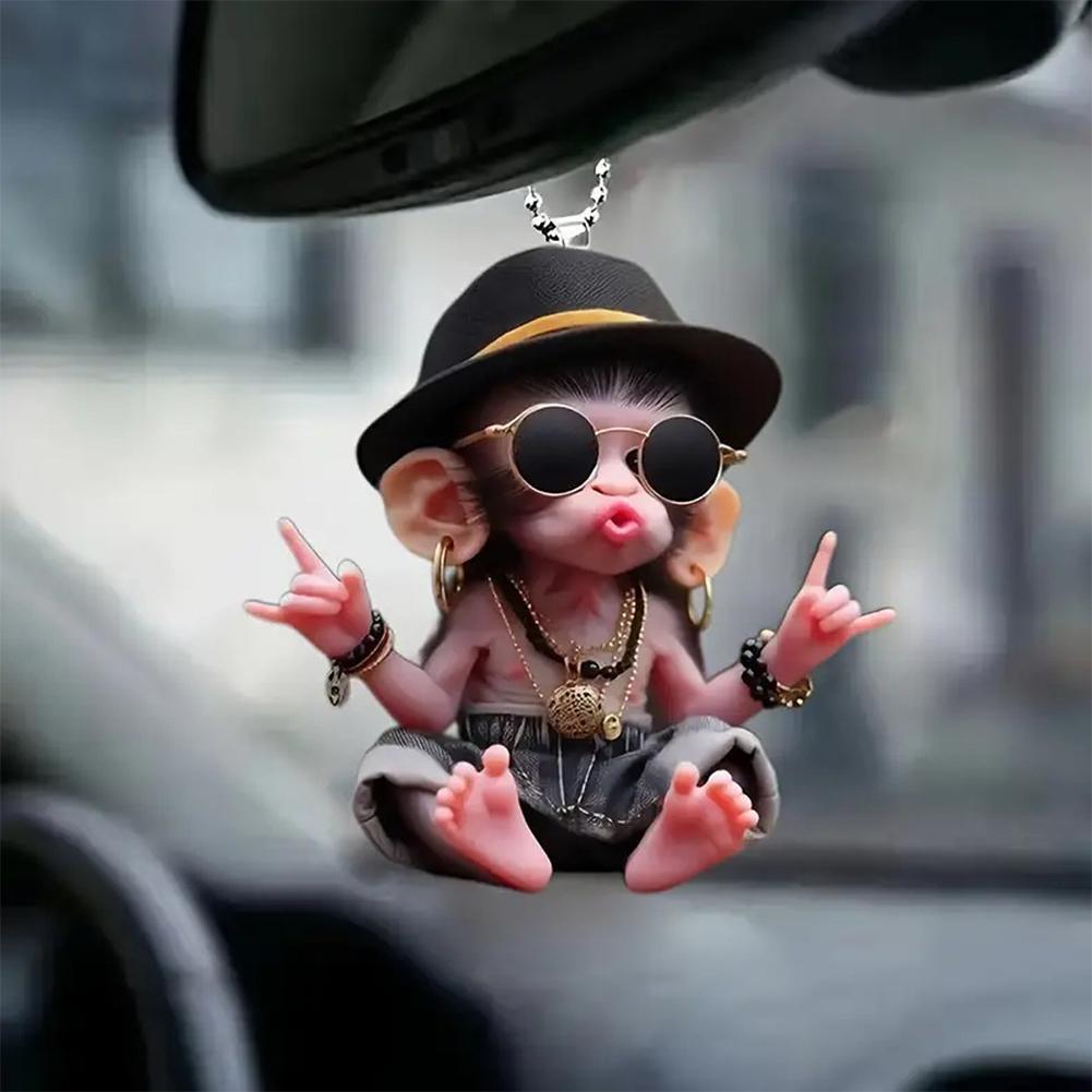 Monkey Keychain Creative Carto - огляд і ціна Car Accessories Xmas Gifts