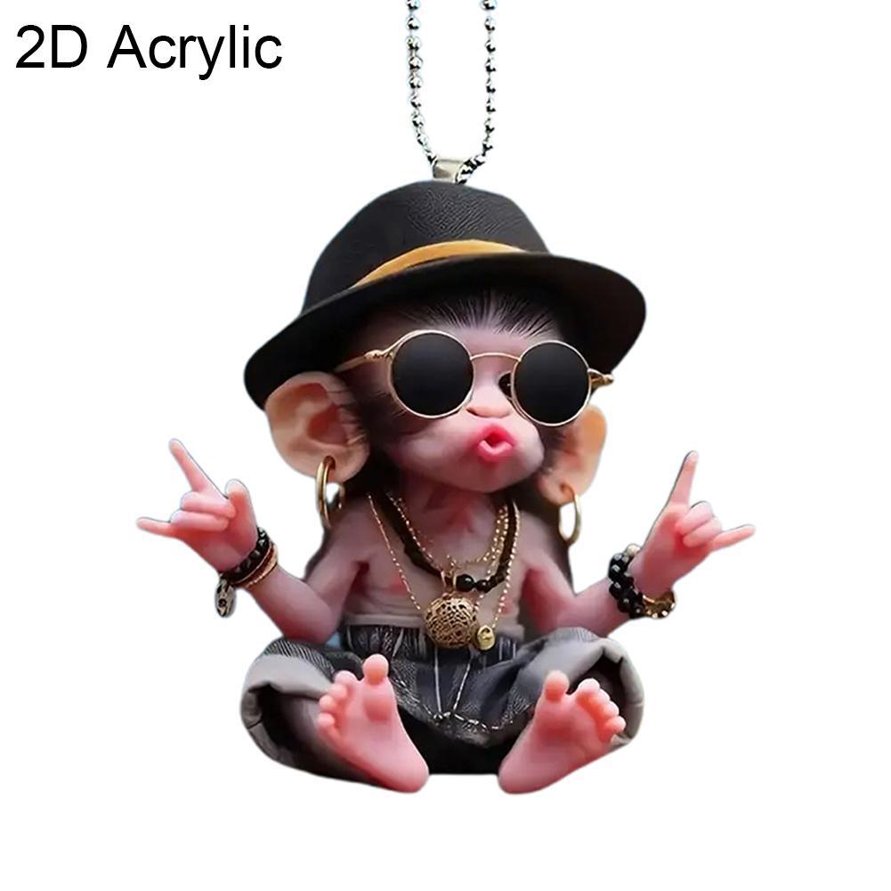 Monkey Keychain Creative Carto - огляд і ціна Car Accessories Xmas Gifts
