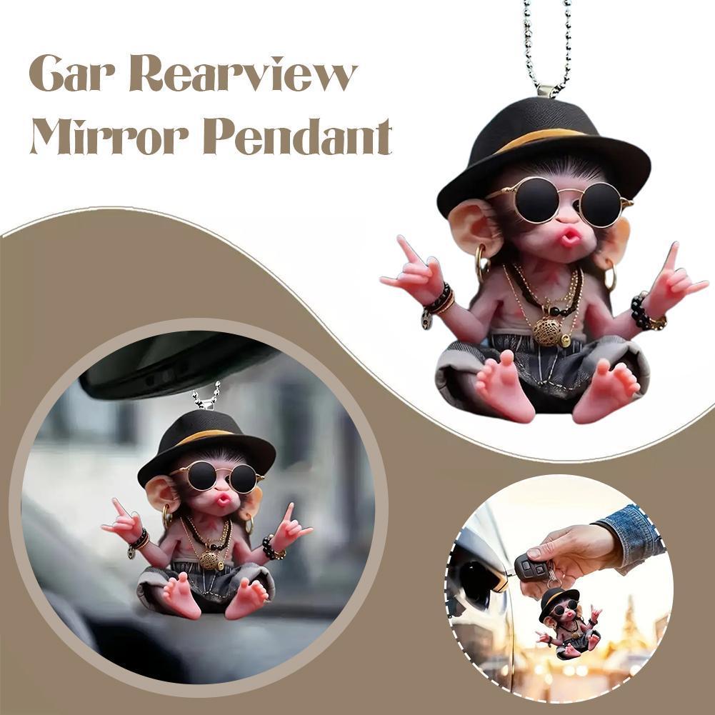 Monkey Keychain Creative Carto - огляд і ціна Car Accessories Xmas Gifts