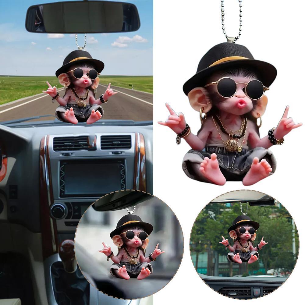 Monkey Keychain Creative Carto - огляд і ціна Car Accessories Xmas Gifts