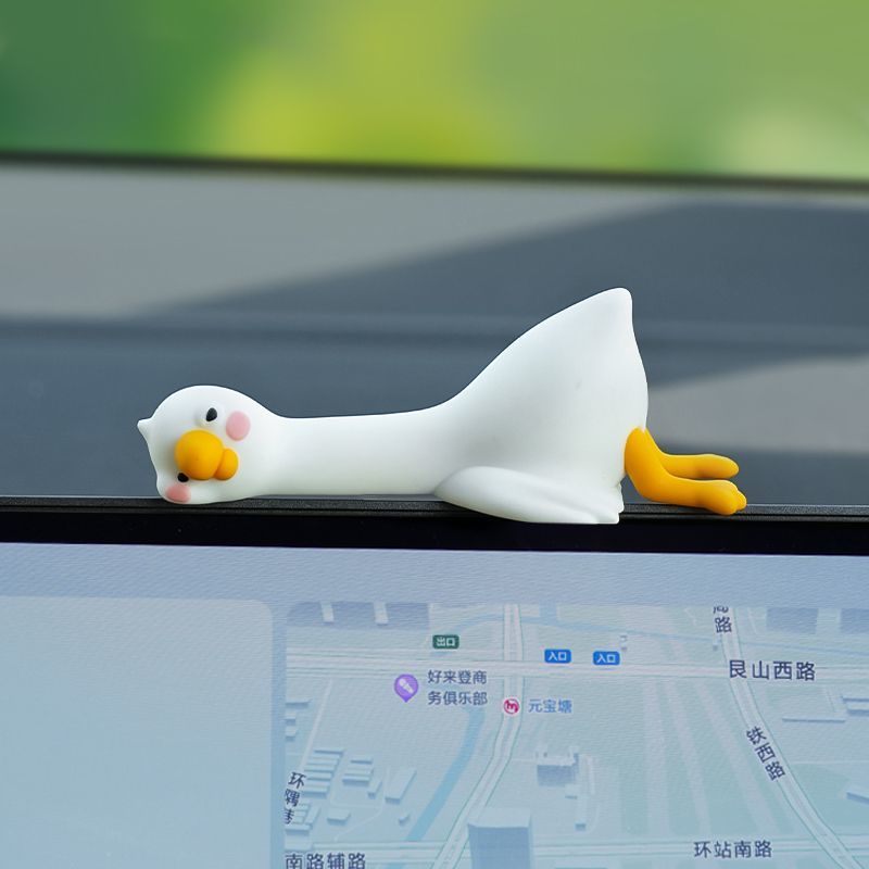 Cute Cartoon White Duck Car Di - огляд і ціна Car Accessories Cute