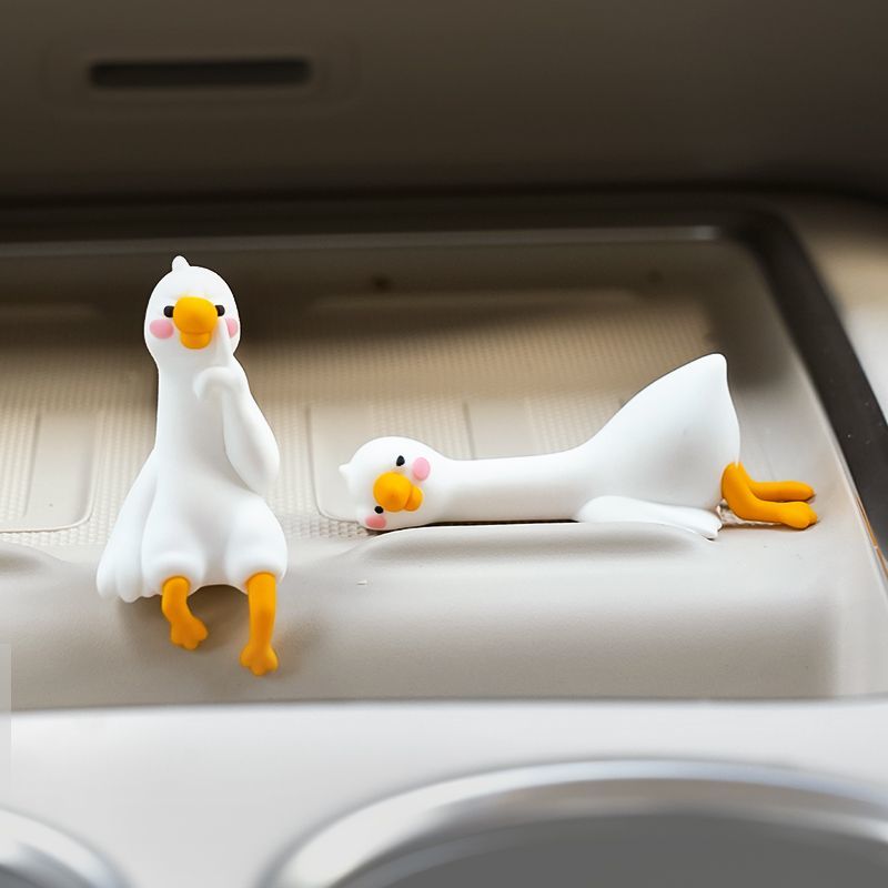 Cute Cartoon White Duck Car Di - огляд і ціна Car Accessories Cute