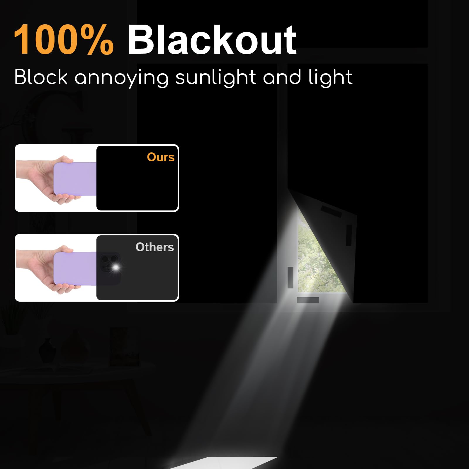 100% Blackout Curtain Darkest  - огляд і ціна Tinted Window Film