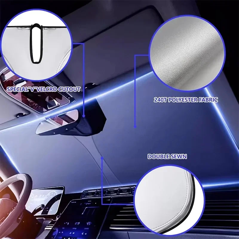 Car Windshield Sun Shade Cover - огляд і ціна Automatic Car Sunshade