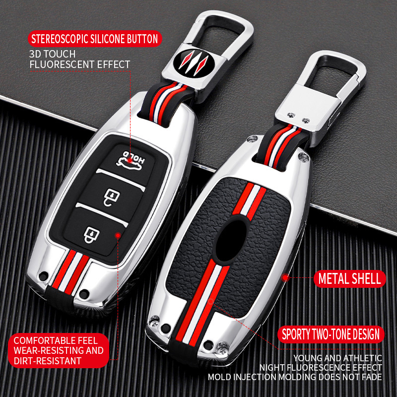 Metal Car Key Cover Case Shell - огляд і ціна Car Accessories Xmas