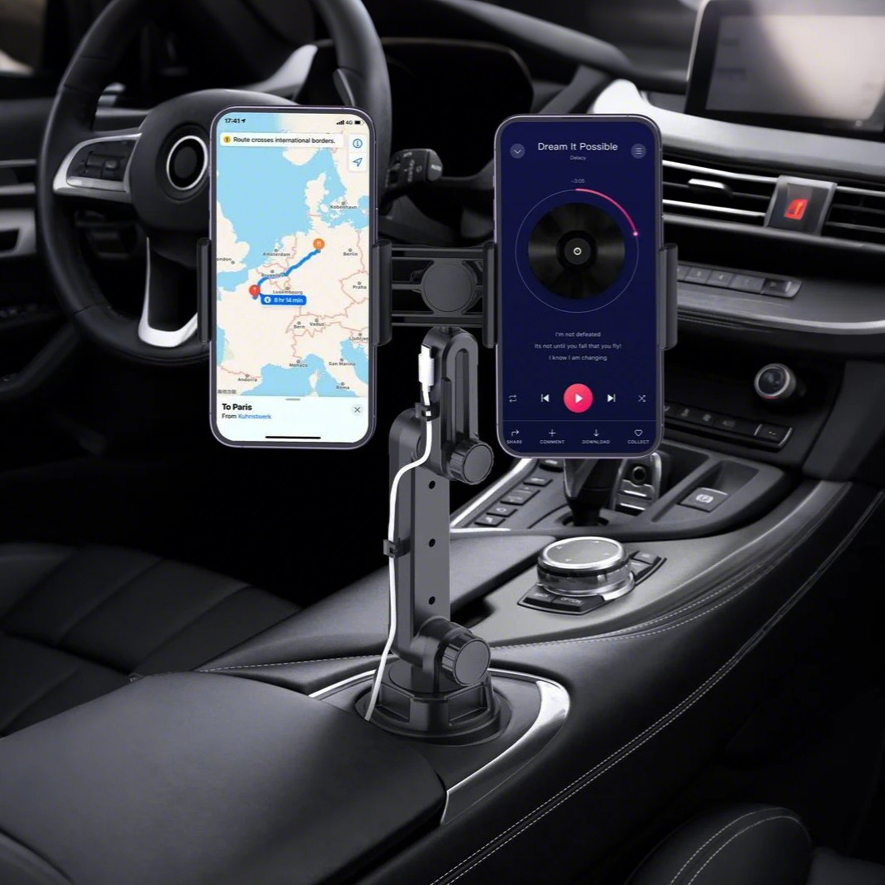 Dual Phone Car Cup Holder Moun - огляд і ціна Car Cup Holder Expander