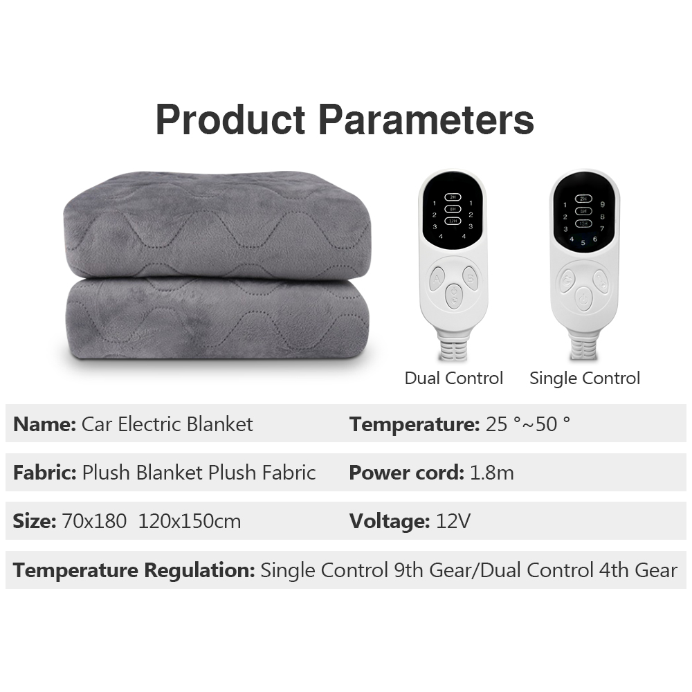 12V Electric Blanket Plush Thi - огляд і ціна Car Accessories For Winter
