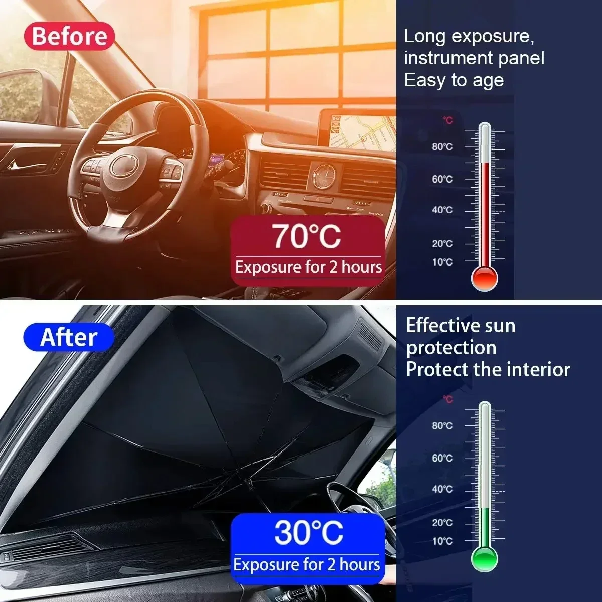 Universal Foldable Car Windshi - огляд і ціна Automatic Car Sunshade