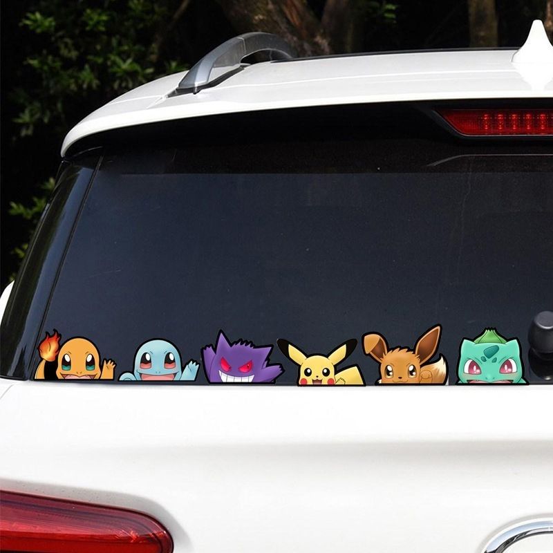 Pokémon car window sticker, Po - огляд і ціна Car Accessories Cute