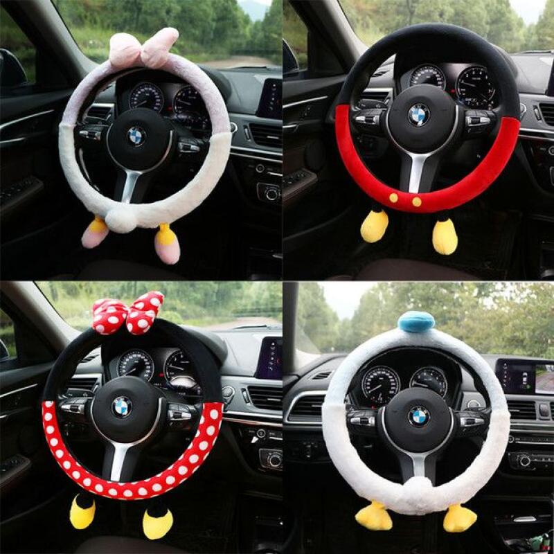 Cute Disney Plush Steering Whe - огляд і ціна Car Accessories For Winter