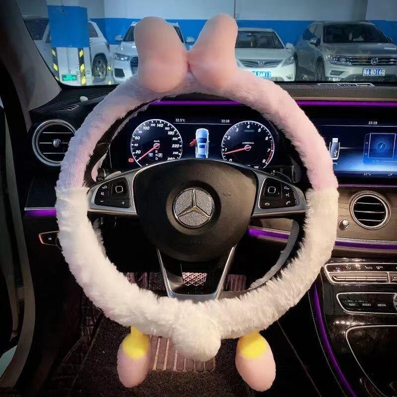 Cute Disney Plush Steering Whe - огляд і ціна Car Accessories For Winter